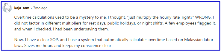 Payroll processing mistake of inaccurate overtime and PTO