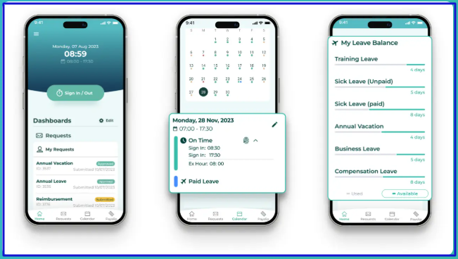 ByteHR payroll software app view